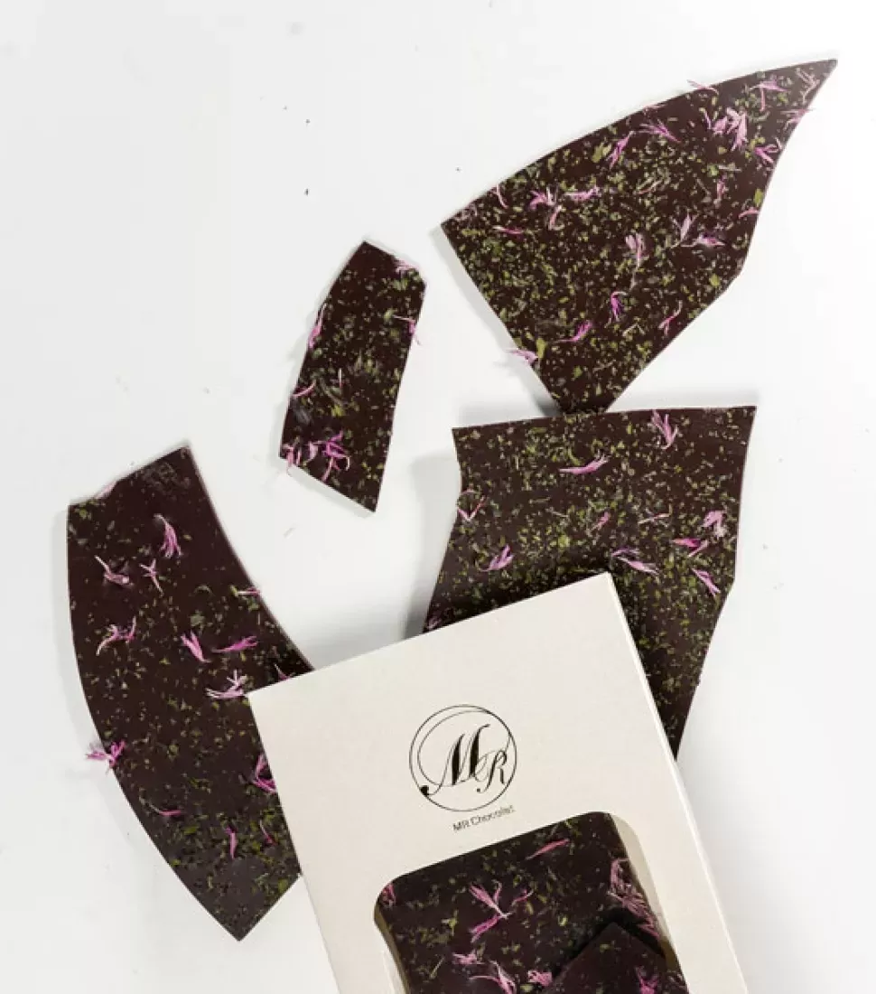 Eclats menthe japonaise et bleuet rose